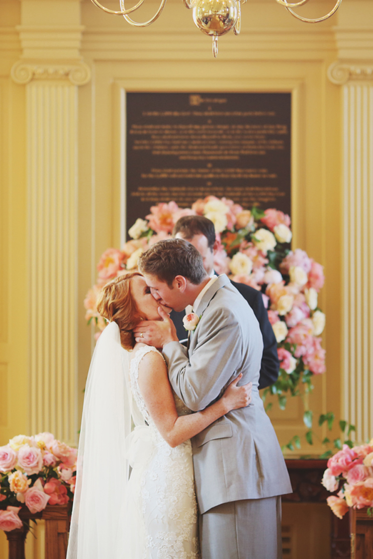 You may kiss the bride - Indoor ceremony | More on: http://mysweetengagement.com/you-may-kiss-the-bride/