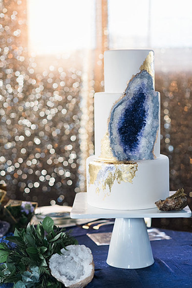 Gemstone wedding cake | See more: http://mysweetengagement.com/15-extraordinary-wedding-cakes-for-all-wedding-styles