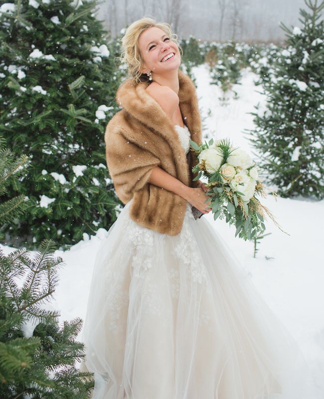 10 Gorgeous Cover Up Ideas to Keep the Bride Warm and Stylish this Winter. // http://mysweetengagement.com