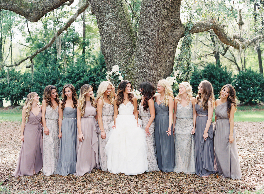 Aren't these mismatched pastel color bridesmaid dresses everything? // See more: Mix It Up: 15 Mix and Match Bridesmaid Dresses Done Right // http://mysweetengagement.com