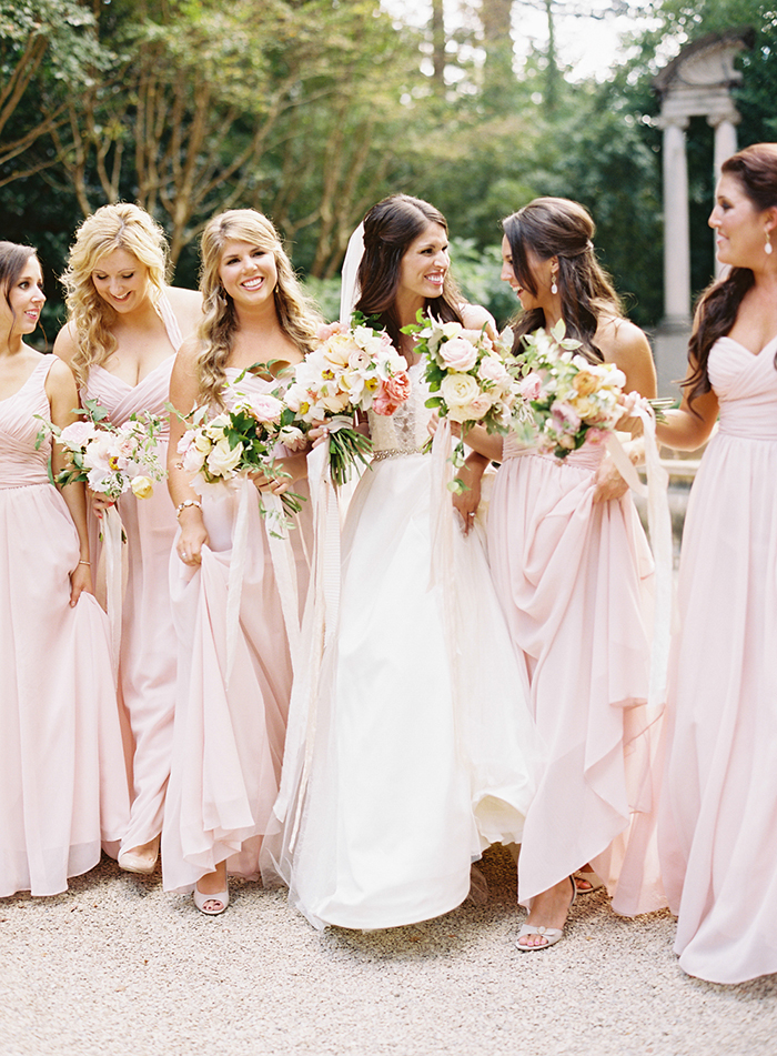 Alluring Blush Bridesmaid Dress Ideas You Will Fall in Love. // mysweetengagement.com