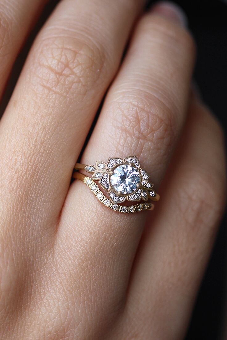 Gorgeous Gold Non-Traditional Vintage Engagement Ring. 