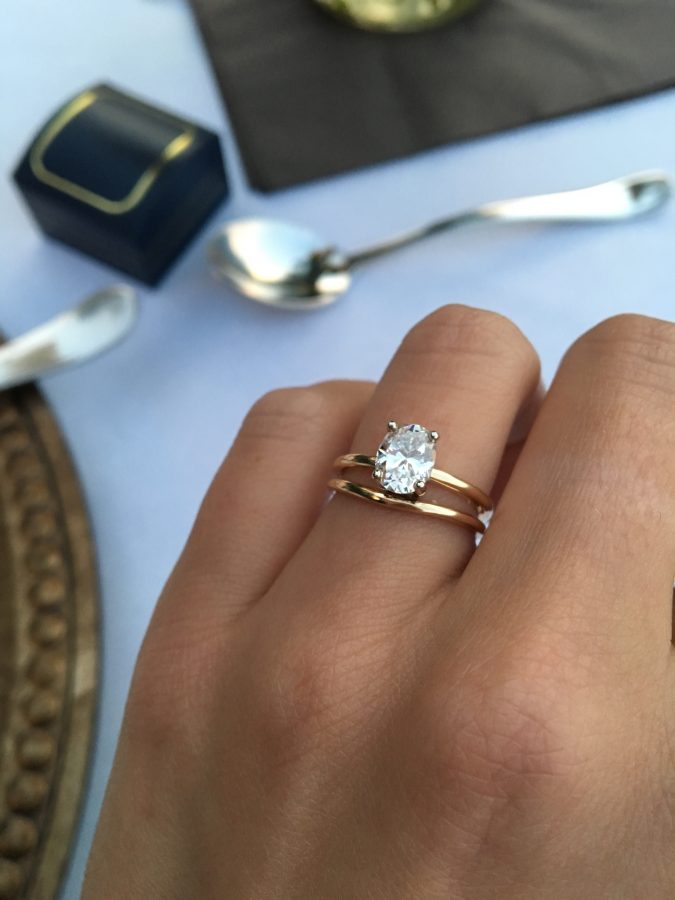 Simple Gold Oval Engagement Ring // mysweetengagement.com