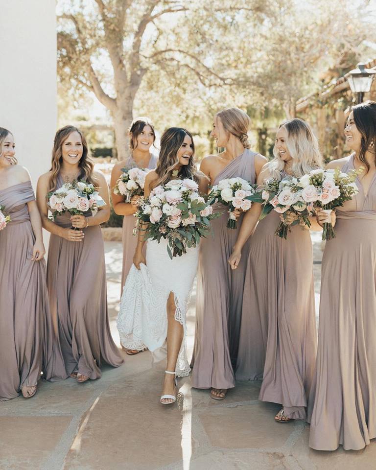 Check out these 9 ideas of neutral bridesmaid dresses. // mysweetengagement.com