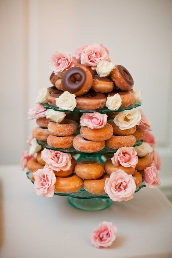 Top Creative Bridal Shower Theme Ideas. Donuts tower. // mysweetengagement.com