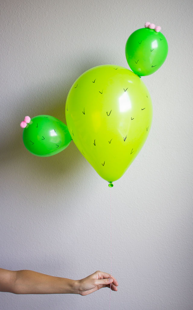 Cute cactus inspired balloon idea for a cinco de mayo themed bridal shower // Get inspired with these Elegant Mexican Fiesta / Cinco de Mayo Themed Bridal Shower Ideas. // mysweetengagement.com