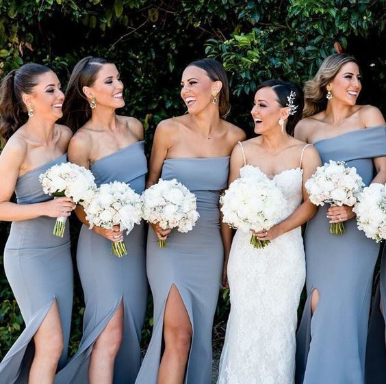 20+ Stunning Dusty Blue Bridesmaid Dresses You Will Love. // mysweetengagement.com