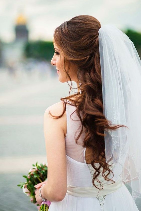 Half Up Half Down Bridal Hair Ideas to Copy Now - Page 3 of 3 - My Sweet  Engagement