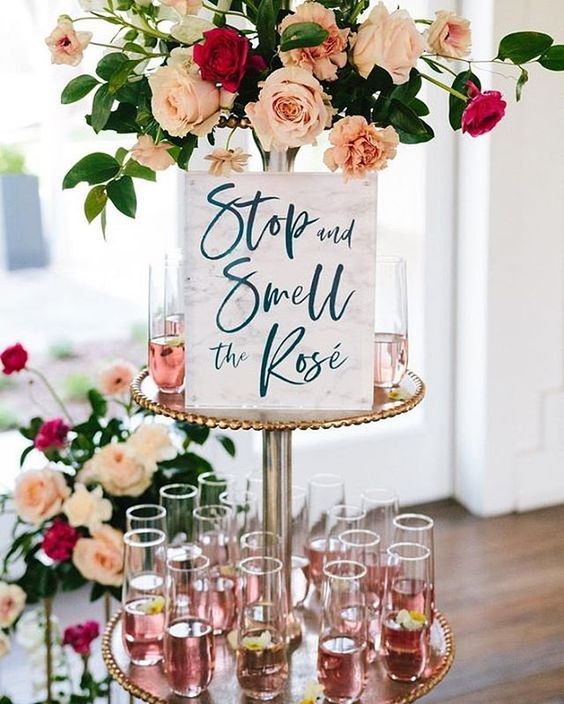 Top Creative Bridal Shower Theme Ideas. Rose All Day Themed Party - Stop and smell the rose. // mysweetengagement.com