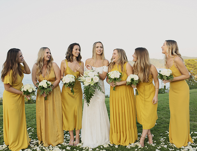 mustard bridal dresses