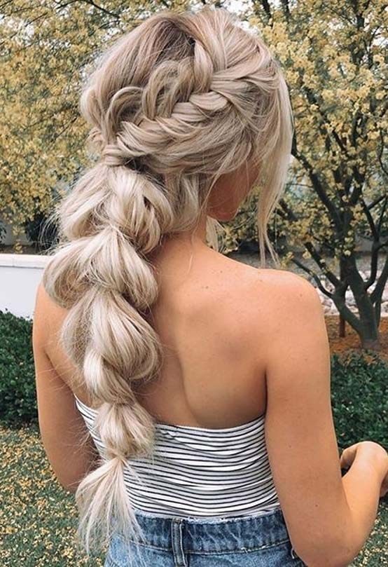 braided wedding hairstyle idea for long hair