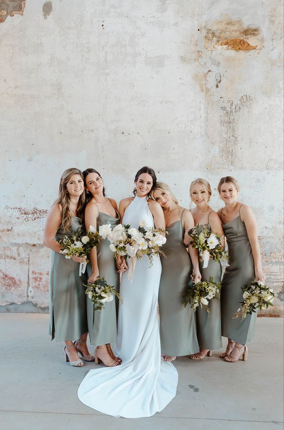 Sage Green Bridesmaid Dress Ideas for Wedding