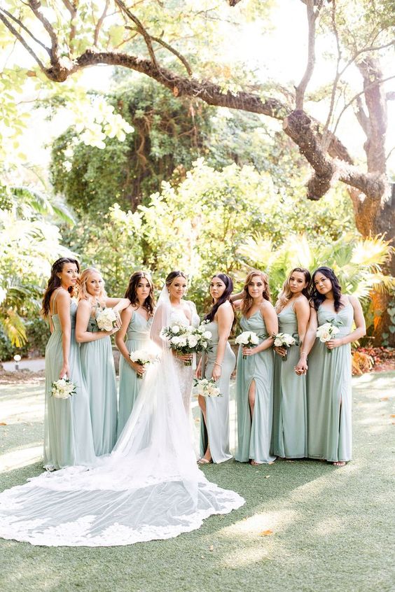 Sage Green Bridesmaid Dresses: 15 Ideas we 💚 - My Sweet Engagement