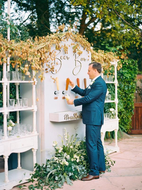 cool wedding ideas gallery: beer tap bar station